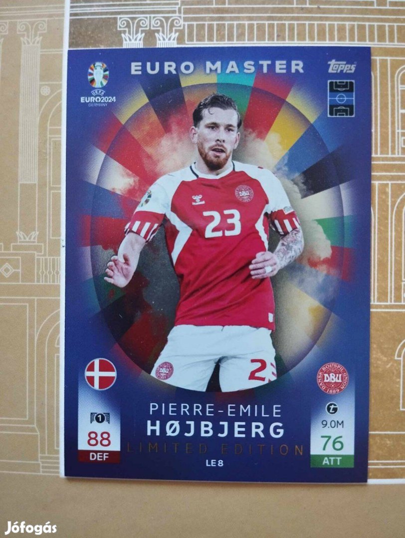 Pierre Emile Hojbjerg (Dánia) Limited Edition Euro 2024 focis kártya