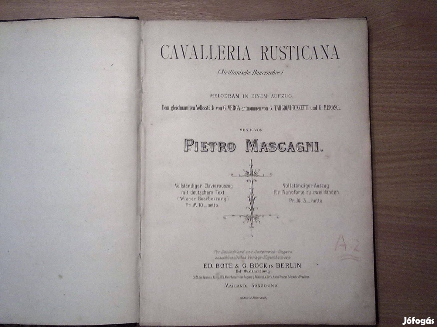 Pietro Mascagni: Cavalleria Rusticana (Parasztbecsület)
