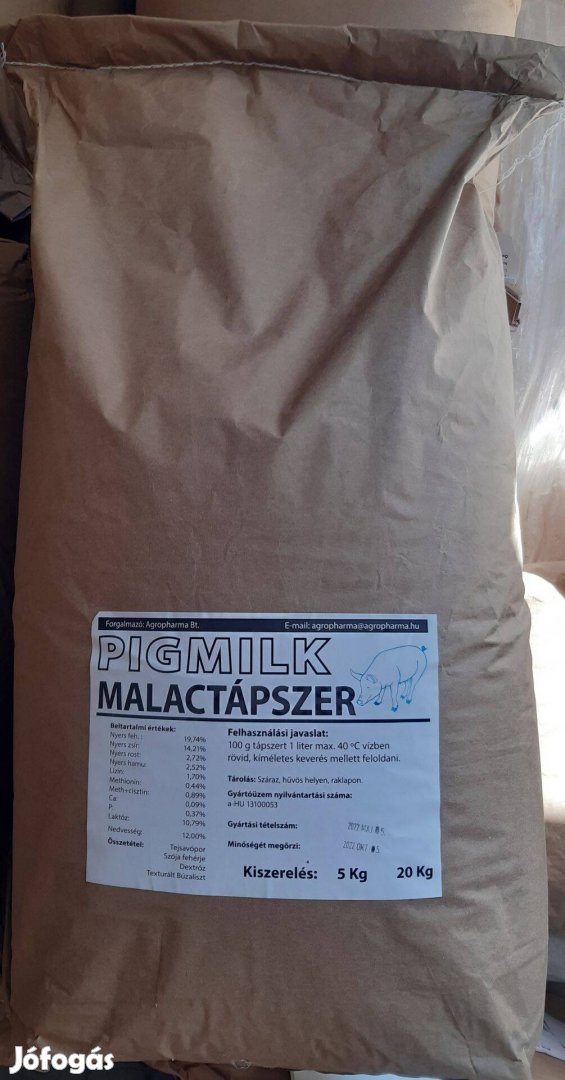 Pigmilk malac tejpor tejpótló tápszer 20 kg / zsák kiszállítással