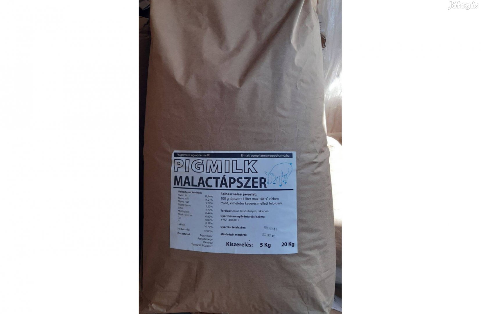 Pigmilk malac tejpor tejpótló tápszer 20 kg/zs kiszállítva!