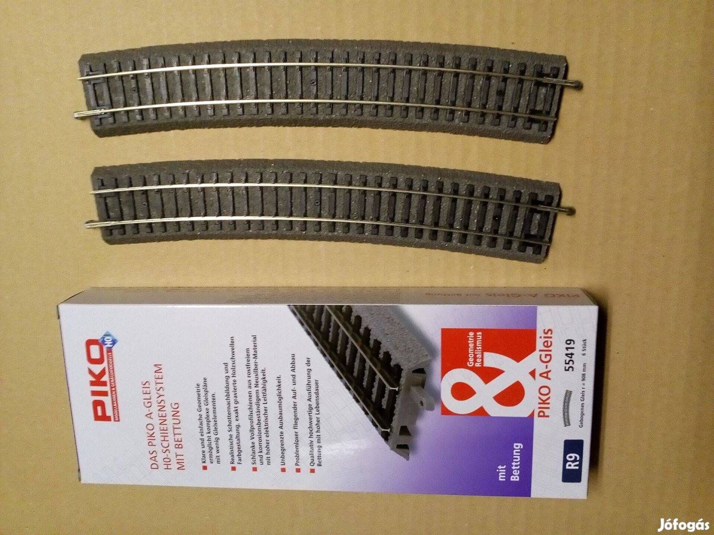Piko R9 55419 ágyazatos váltókiegyenlítő íves sín H0