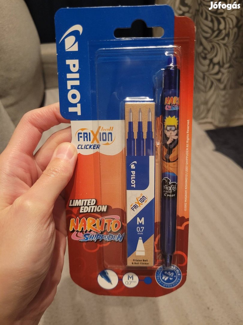 Pilot Frixion 0.7 betétszett kék + Naruto Frixion Ball 0.7