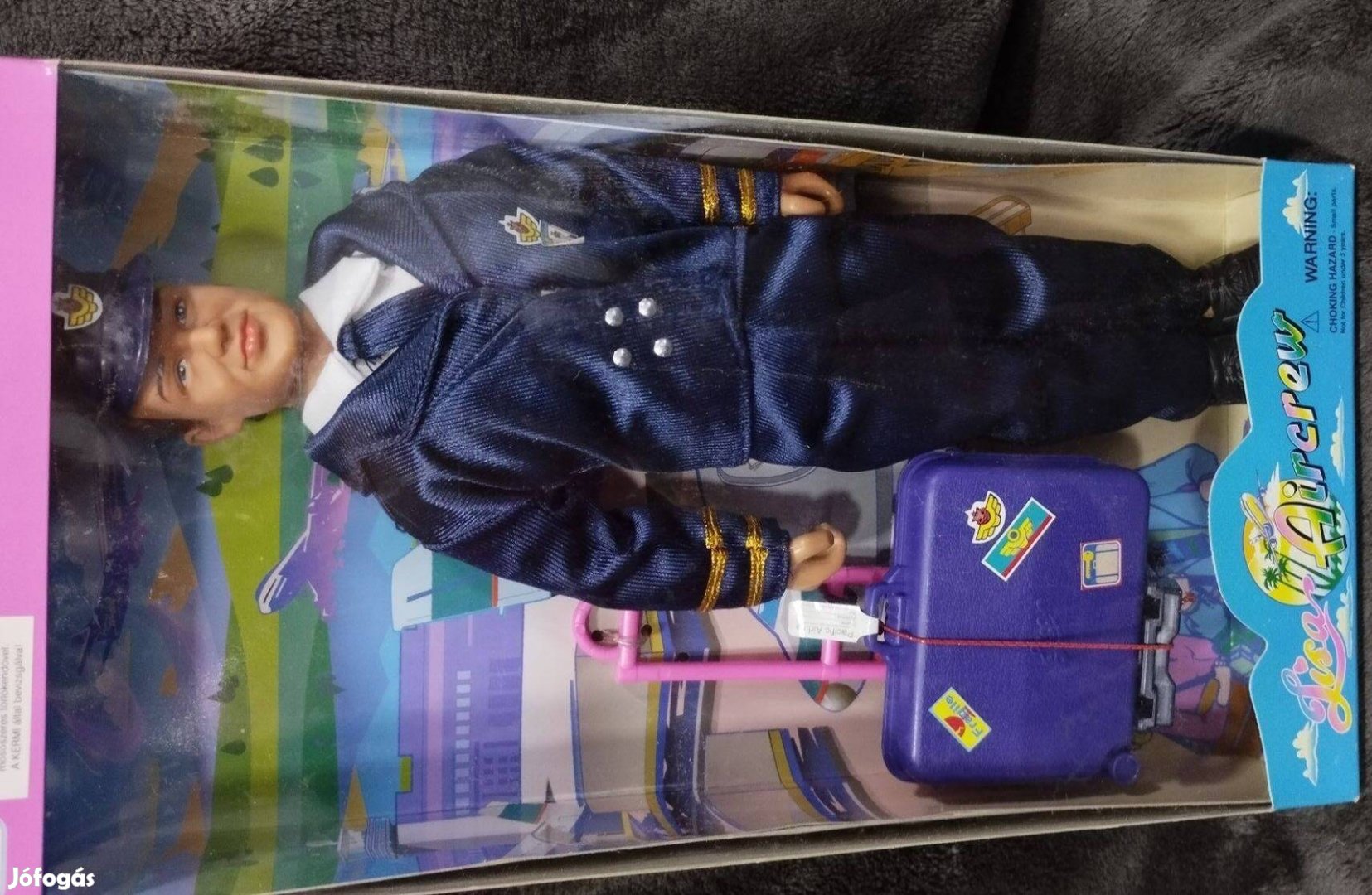 Pilóta Barbie méretű baba bontatlan csomagolásban új