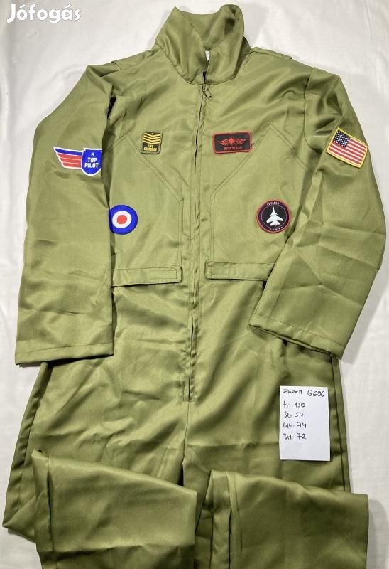 Pilóta jelmez, Top Gun jelmez, felnőtt jelmez G696