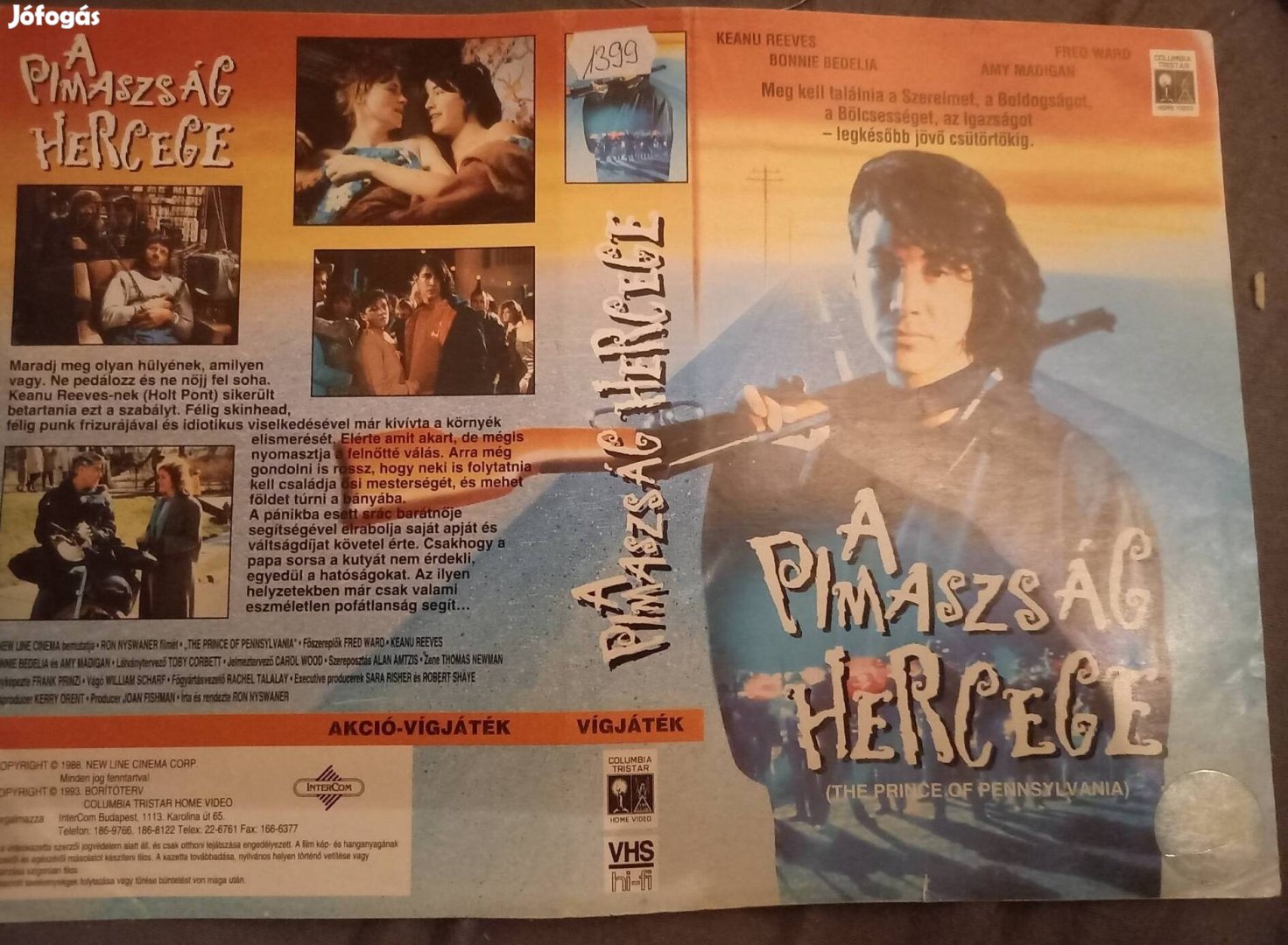 Pimaszság hercege- vígjáték vhs - nagytokos- Keanu Reeves