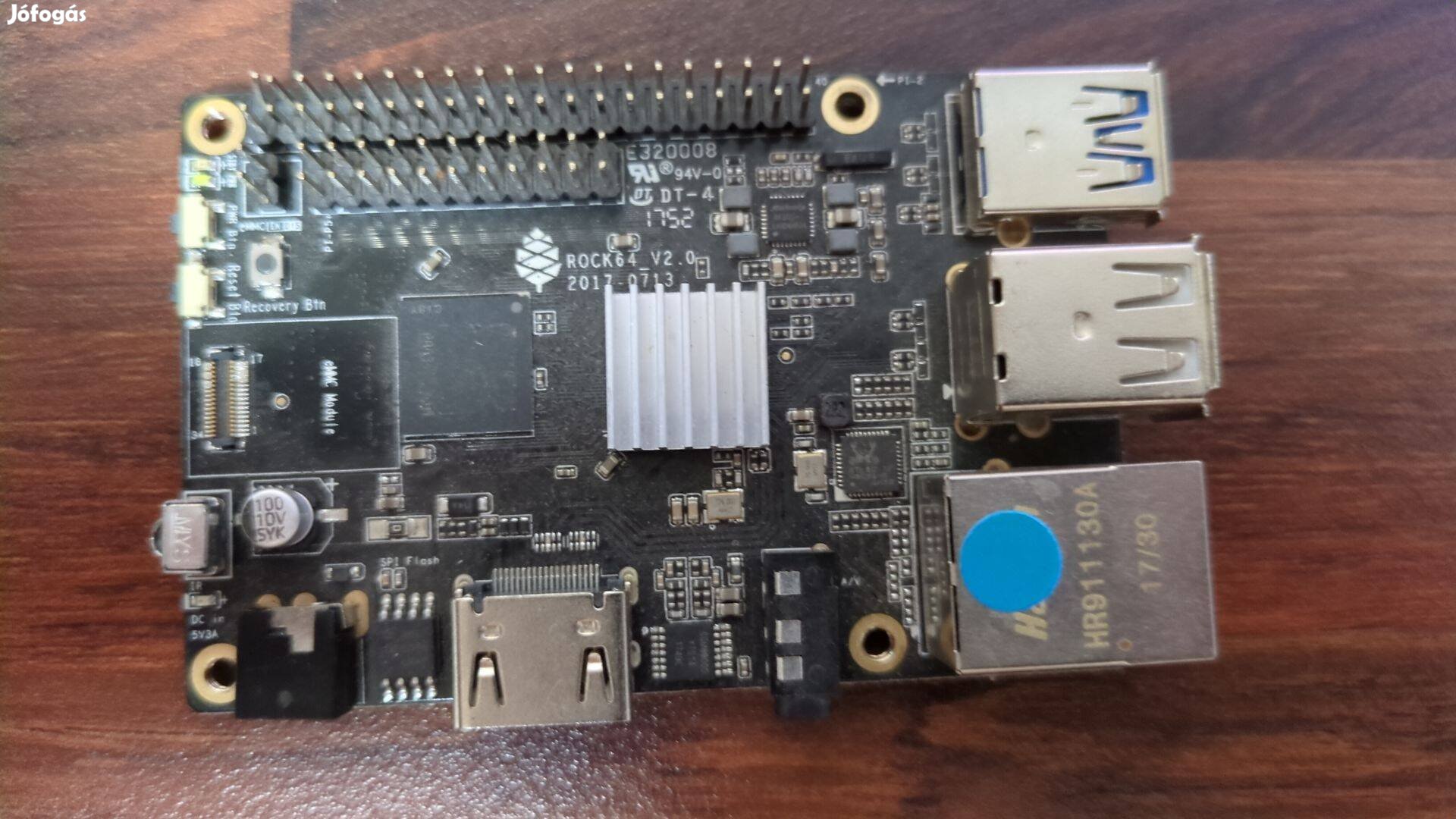 Pine64 Rock64 4GB RAM single board számítógép Raspberry Pi alternatíva