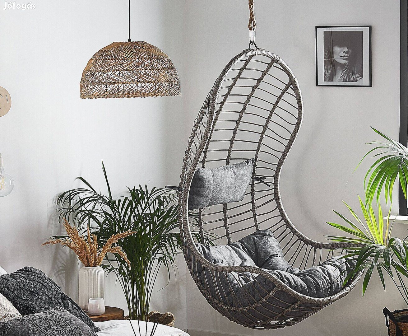 Pineto rattan függőszék (szürke) 3217