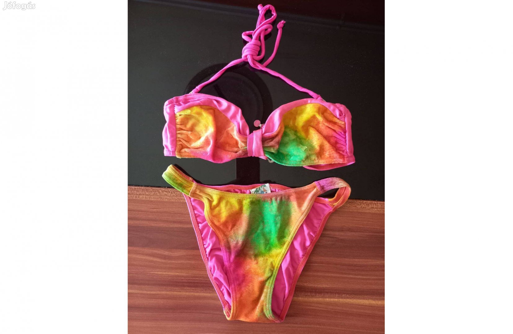 Pink Női bikini bársony fürdőruha S