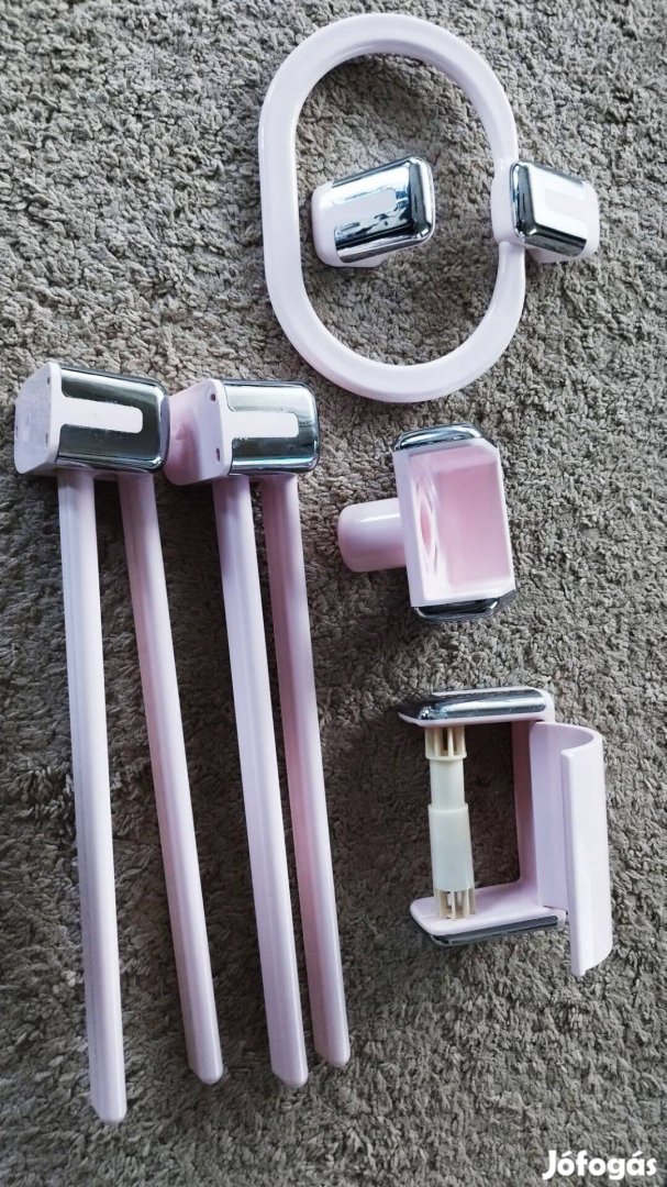 Pink-chrome fürdőszoba set