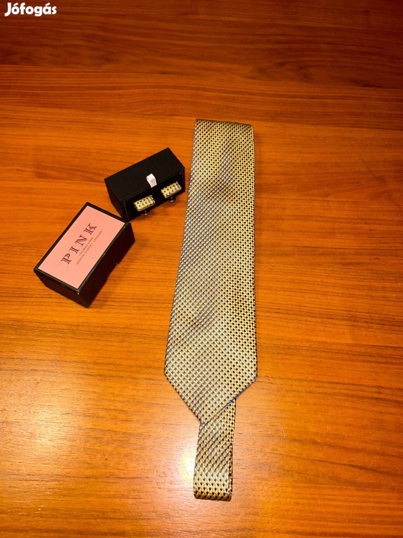 Pink nyakkendő, és mandzsetta szett eladó