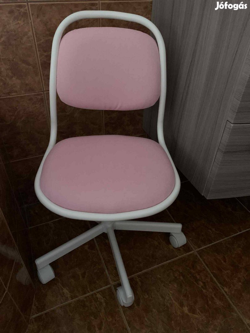 Pink/rózsaszín-fehér gyerek forgószék (alig használt)
