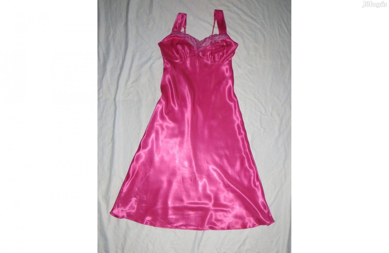 Pink selyem hálóing h: 126 cm mb: 104 cm 12/ 40 -s Camille