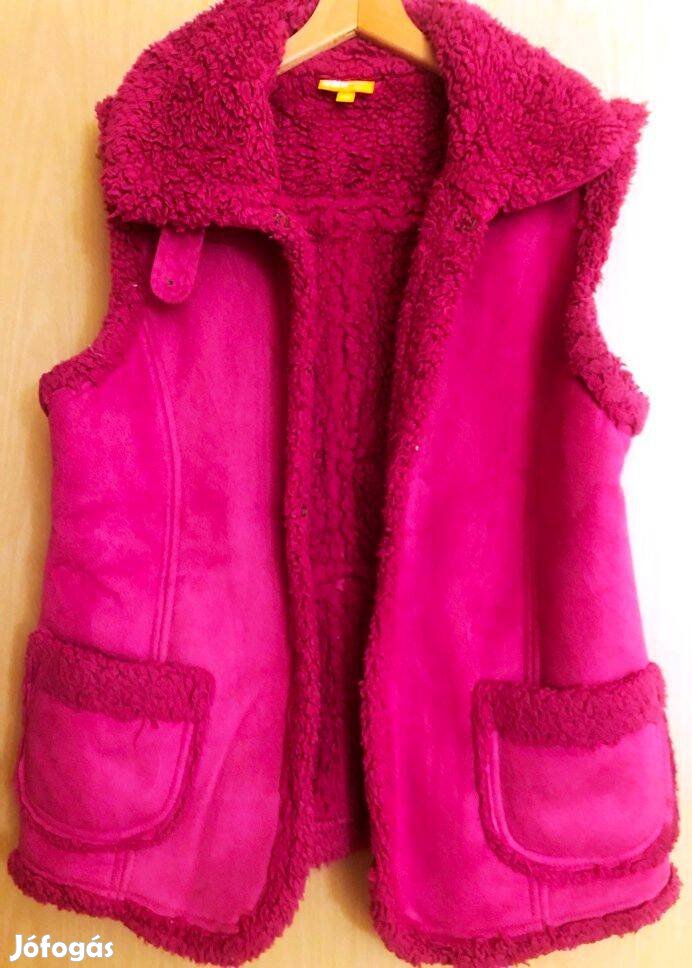 Pink velúr mellény