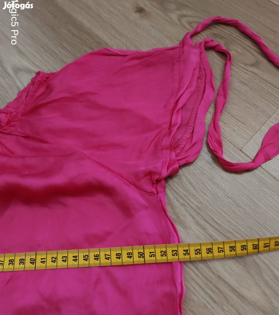Pink viszkóz selyem női blúz