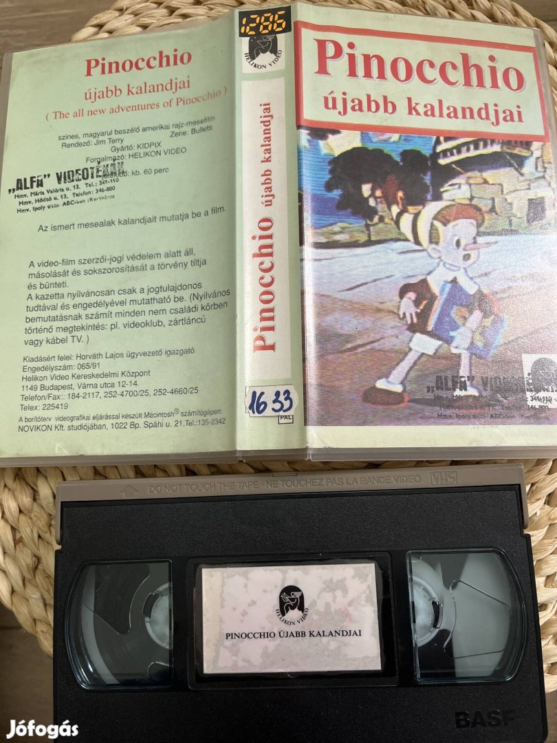 Pinocchio újabb kalandjai vhs