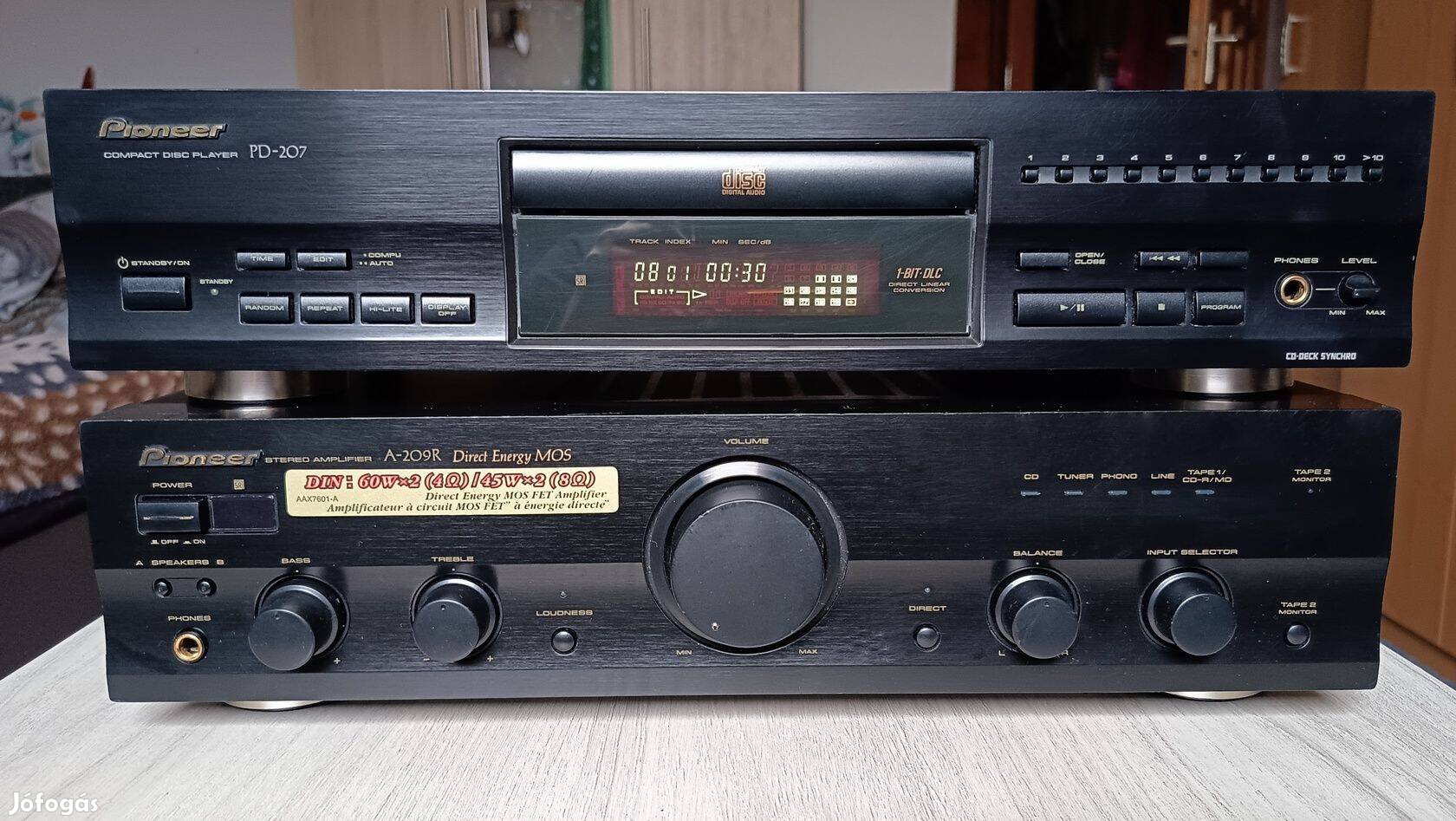Pioneer A-209R erősítő és PD-207 CD lejátszó