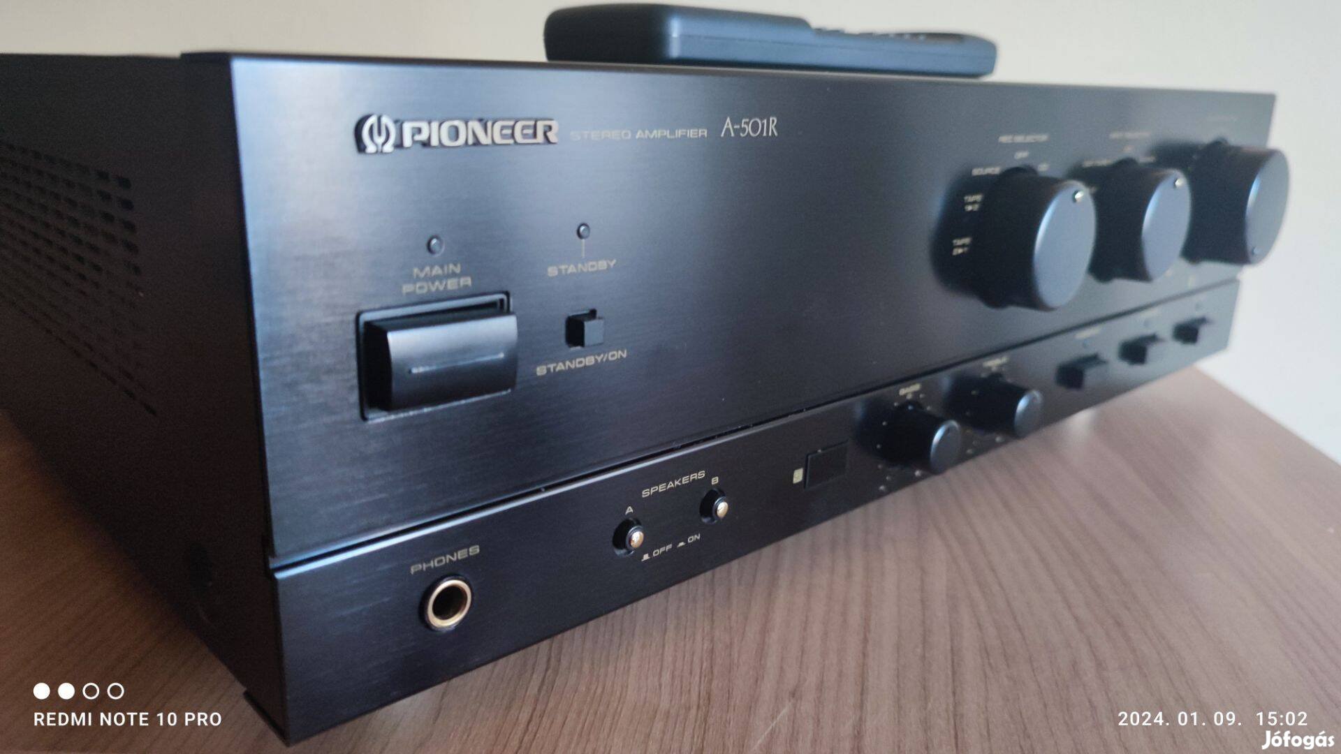 Pioneer A-501R Stereo erősítő (Hibátlan,karcmentes,gyűjtői állapot!)