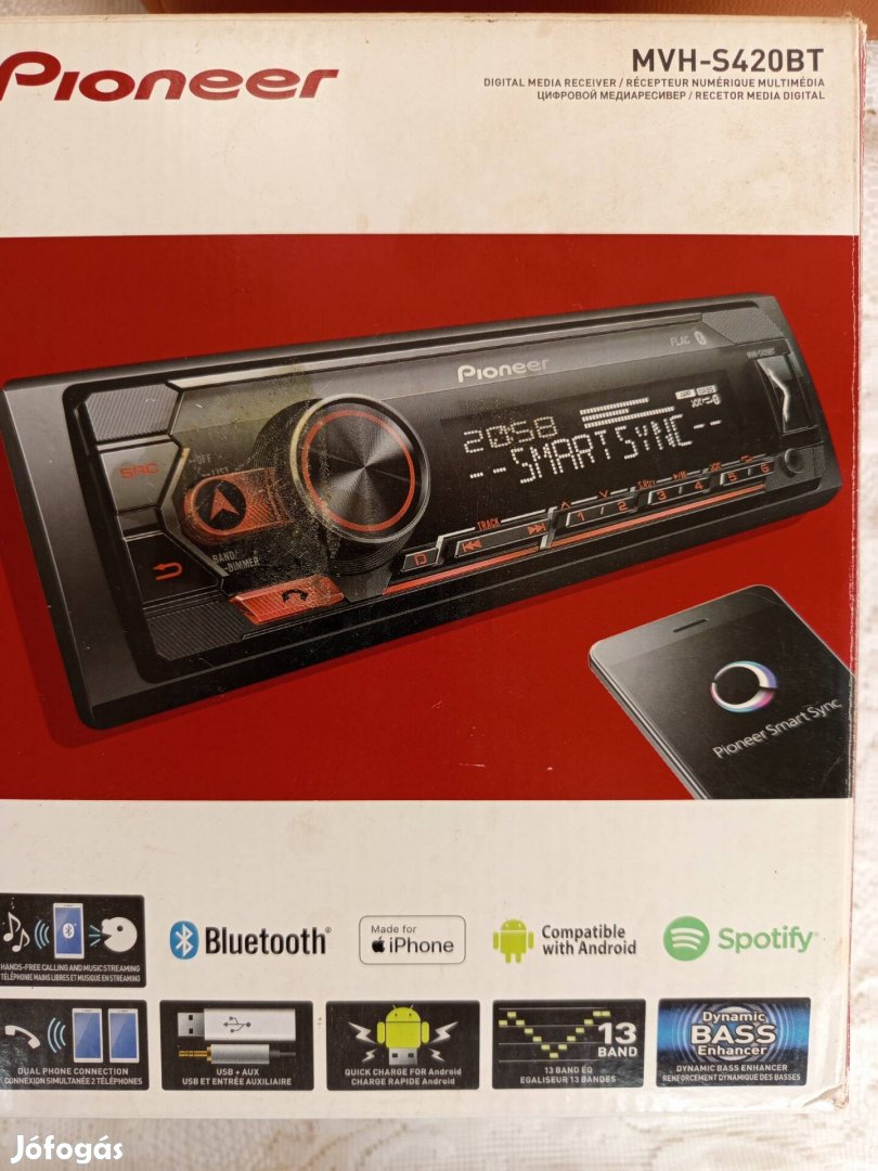 Pioneer Bluetooth-os rádió 