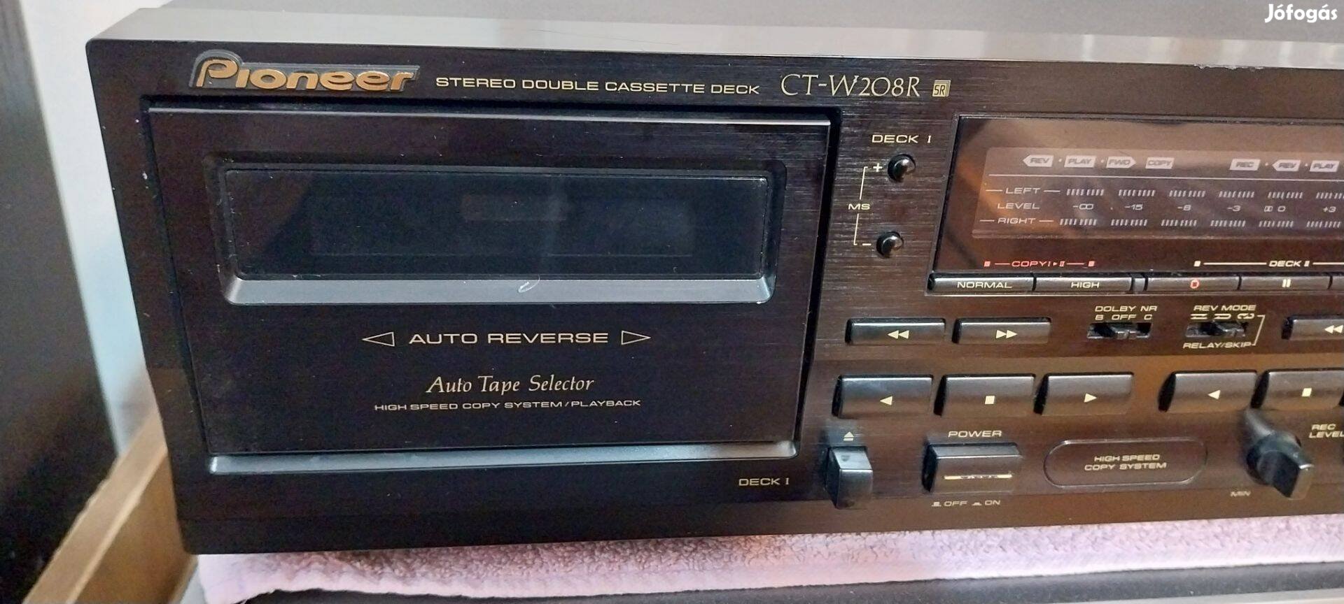 Pioneer CT-W208R kétkazettás szuper állapotú kazettás magnó!