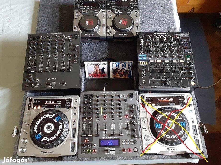 Pioneer Cdj 800Mk2, Djm 800, American Audio MX 1400 DSP