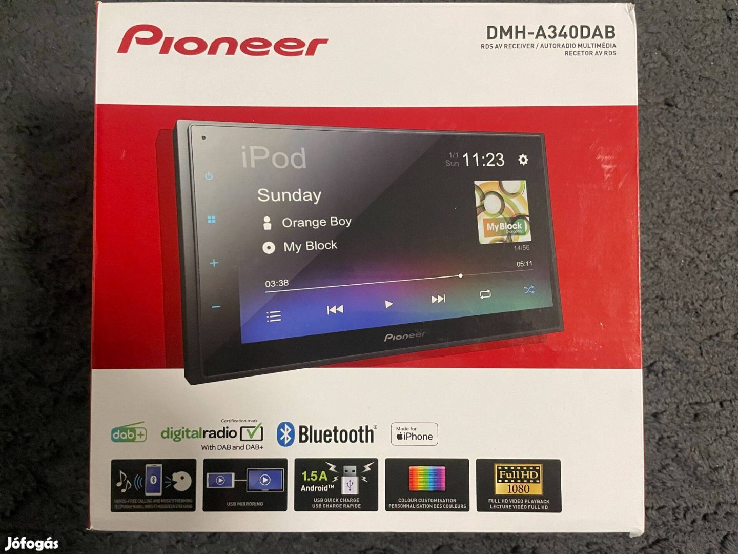 Pioneer DMH-A340DAB multimédia fejegység