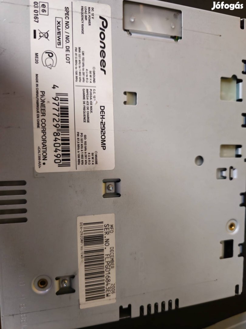 Pioneer Deh-2920MP