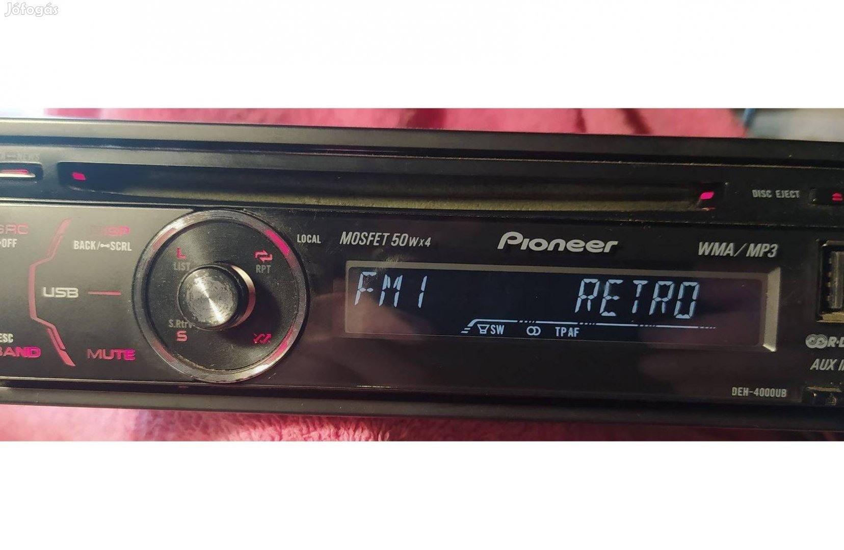 Pioneer Deh 4000UB, CD ,USB, AUX autórádió