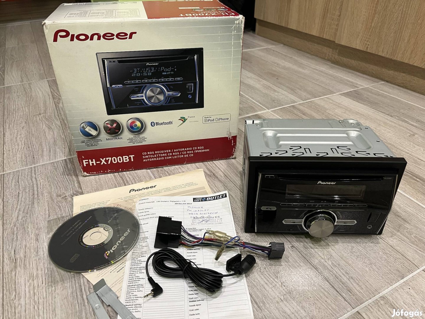 Pioneer FH-X700BT 2din bluetooth fejegység