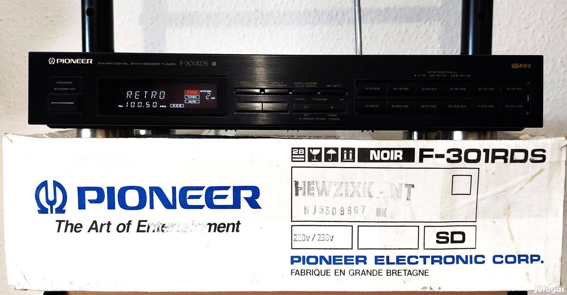 Pioneer F-301 RDS Tuner Top állapot!