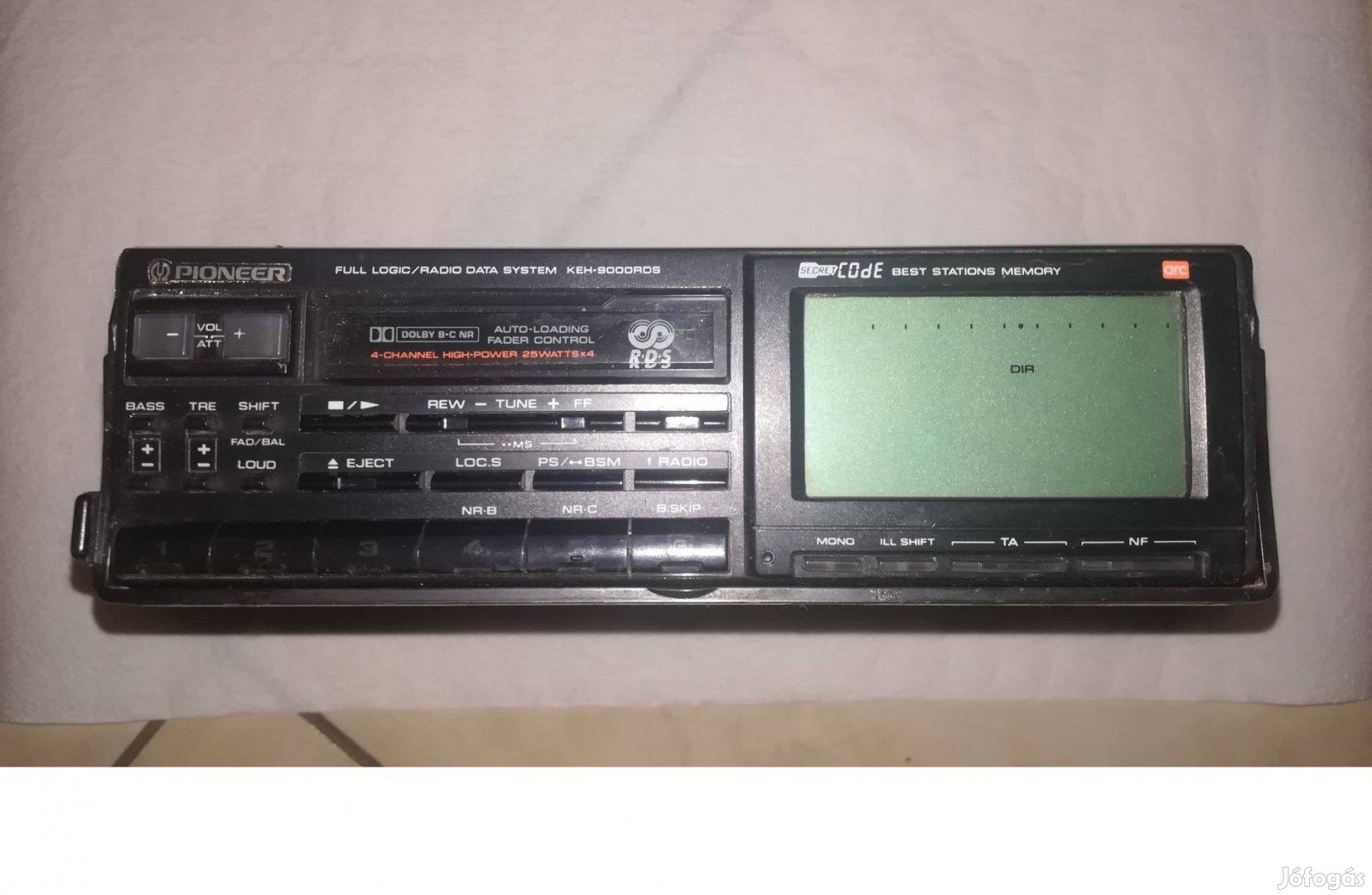 Pioneer KEH-9000RDS autórádió. Nincs kód!