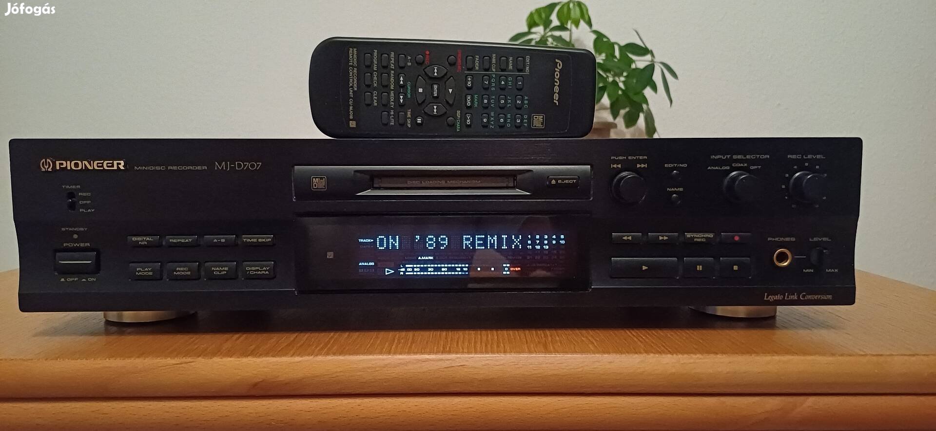 Pioneer MJ-D707 Minidisc recorder távirányítójával eladó!