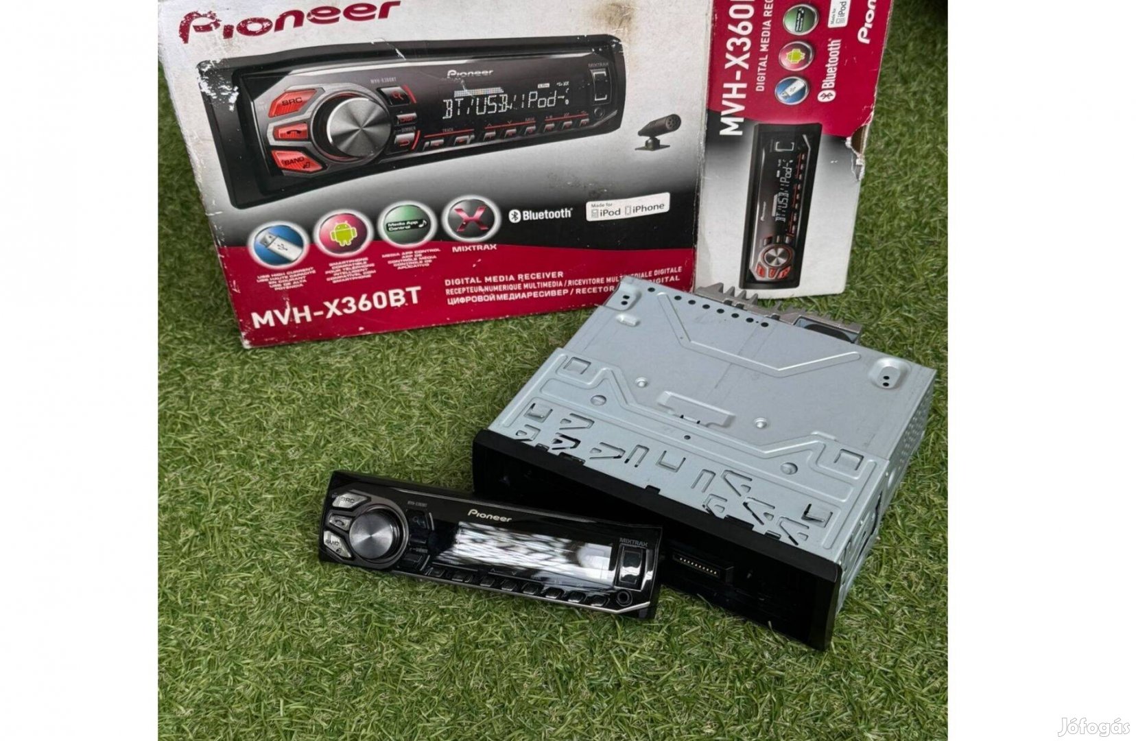 Pioneer MVH-X360BT 1DIN Bluetooth, USB, AUX fejegység