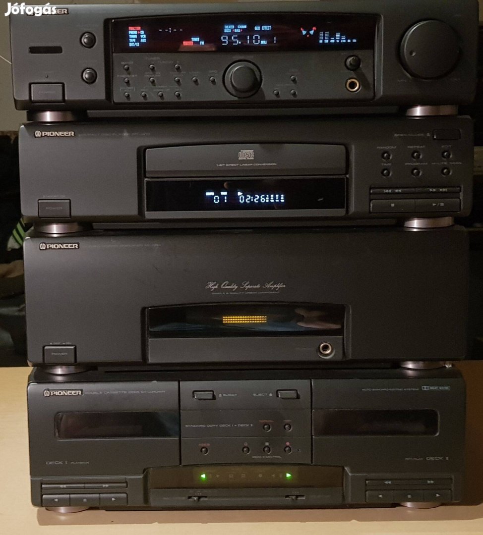 Pioneer M-J310 minőségi hifi erősítő, tuner, deck, cd japán gyártás t