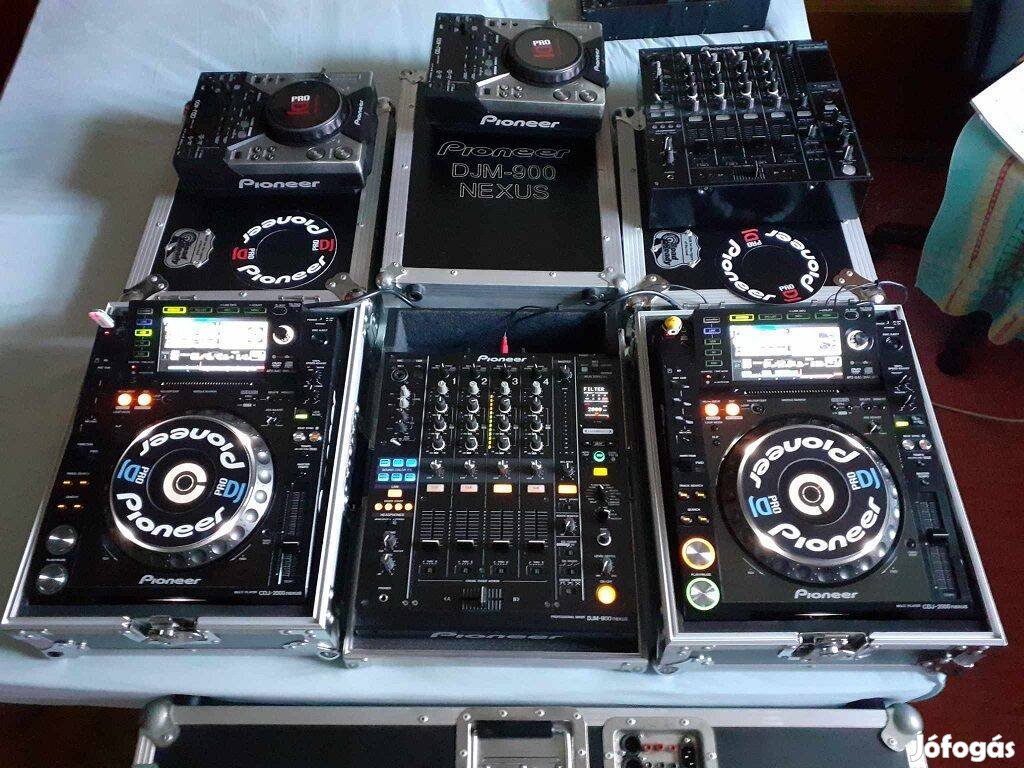 Pioneer Nexus szett Cdj 2000Nxs,Djm 900Nxs + rack. Cserélhető