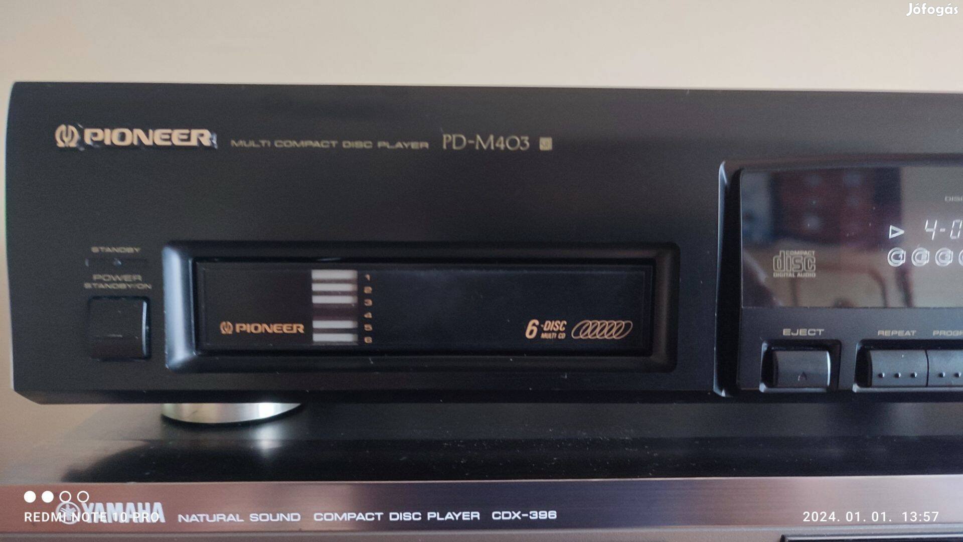 Pioneer PD-M403 6 lemezes CD lejátszó (Hibátlan szép állapot!)