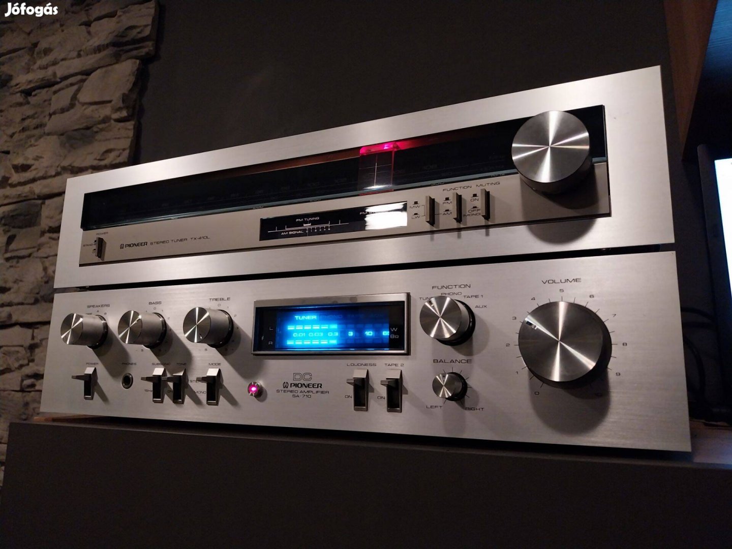 Pioneer SA-710 erősítő, TX-410L tuner