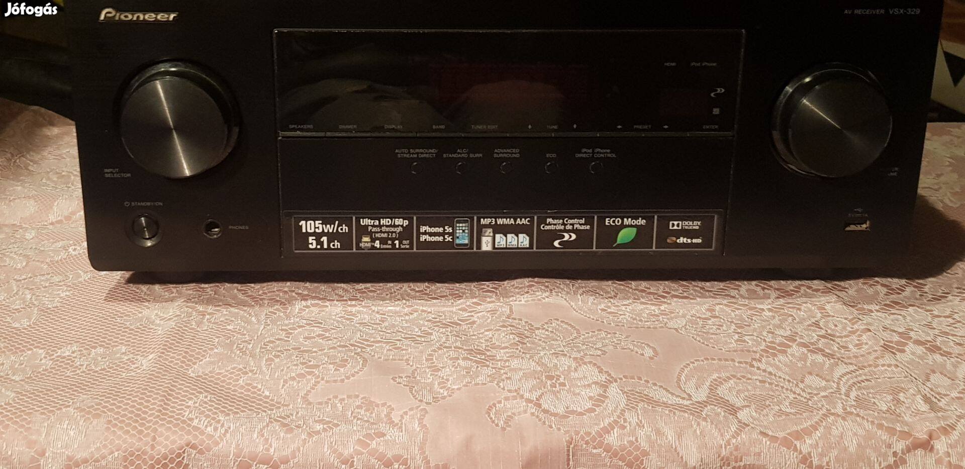 Pioneer Vsx 329 K rádiós erősítő HDMI, Usb r