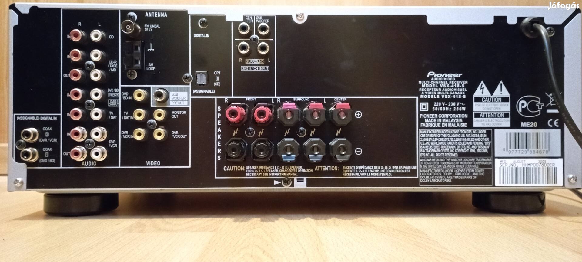 Pioneer Vsx-418 házimozi erősítő 