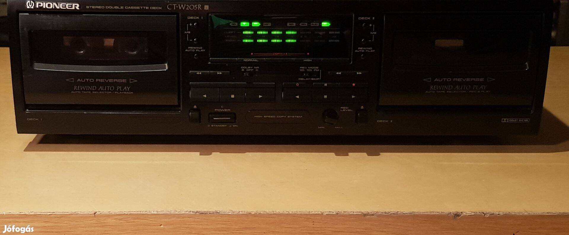 Pioneer duplakazettás hifi magnó deck, Made in Japan p