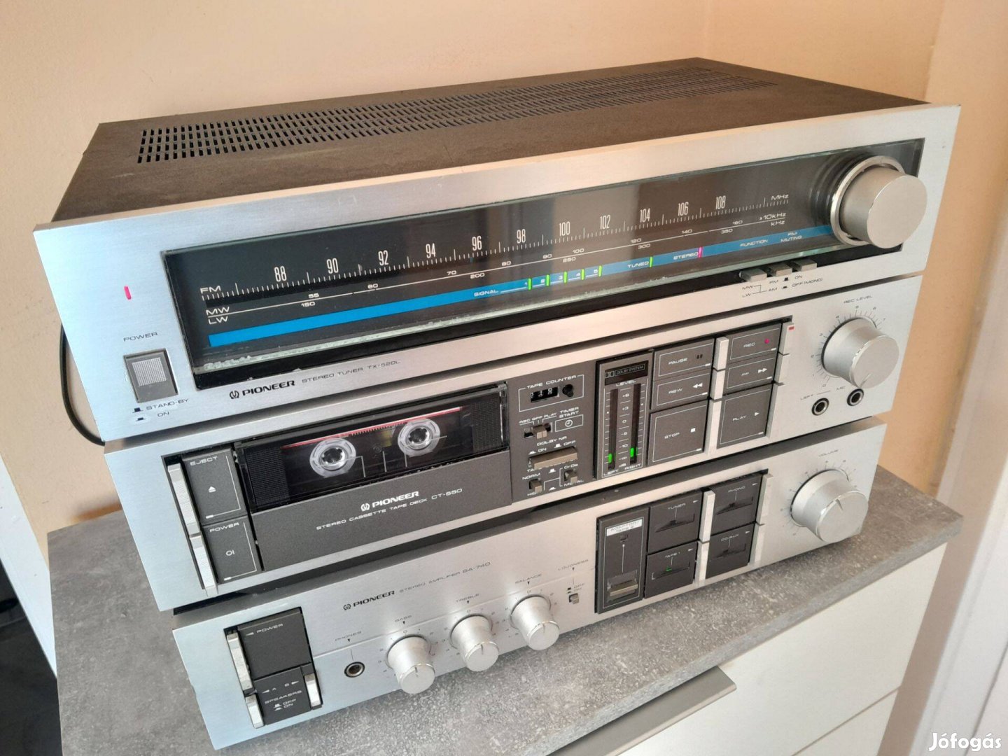 Pioneer hi-fi sztereo erőstő tuner magnó deck