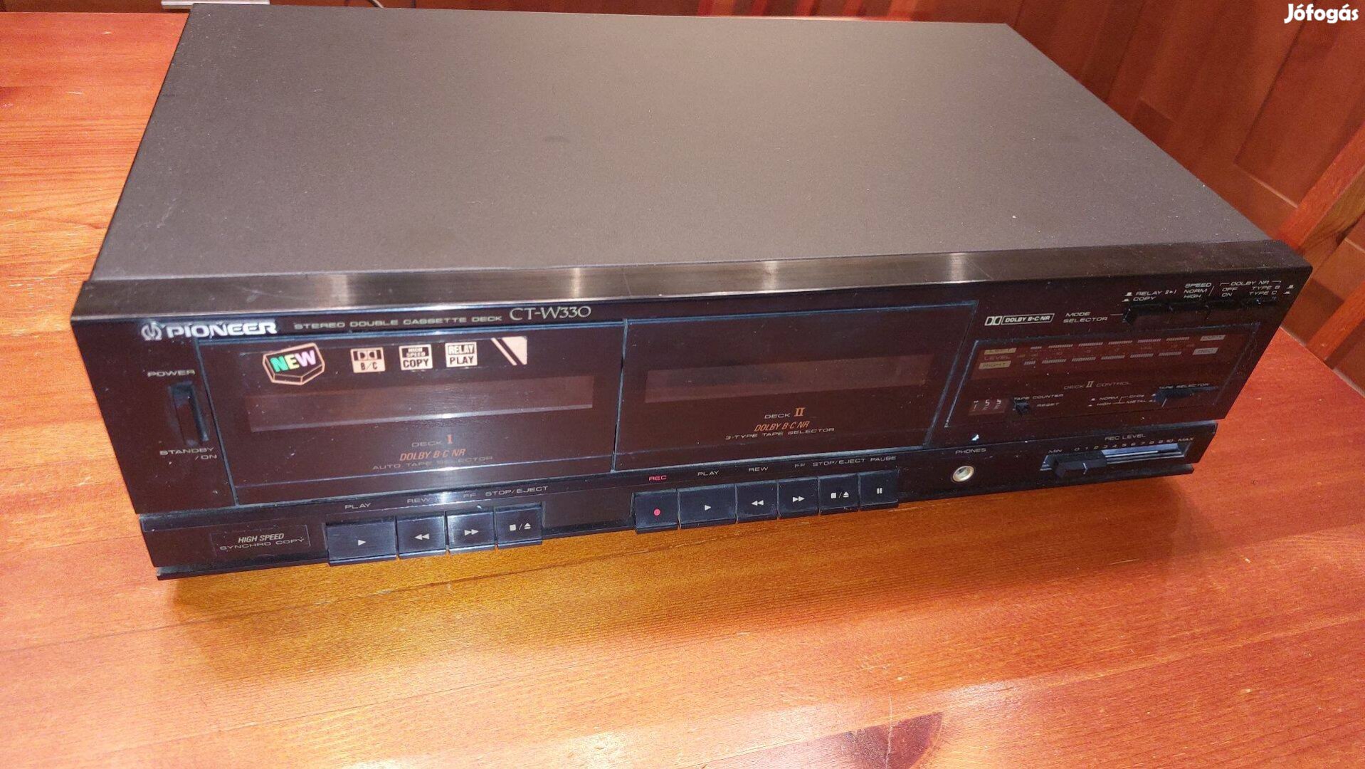 Pioneer kétkazettás magnódeck