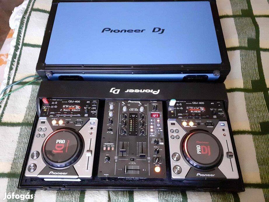 Pioneer szett Cdj, Djm 400 + kombi rack. Cserélhetők, bontom is