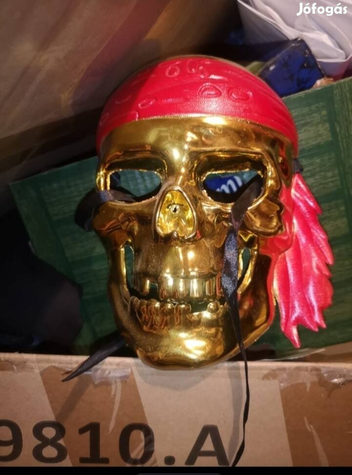 Pirate Gold arany kalóz maszk Halloween 