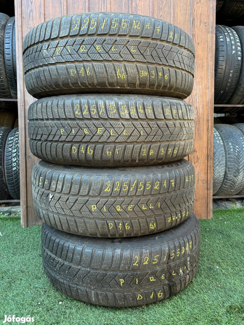 Pirelli 225/55 R17 6,5mm 2016-os Téli Gumiabroncs 4db #376