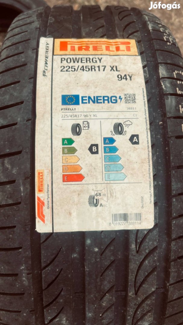Pirelli Powergy 225/45 R17 XL 94y nyárigumi Új! 2db
