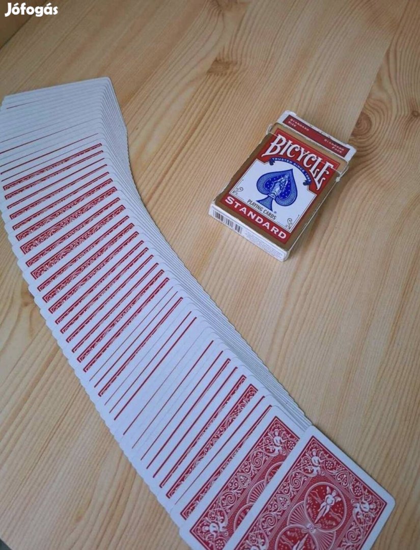 Piros Bicycle francia kártypapkli bűvészkedéshez, kártyázáshoz