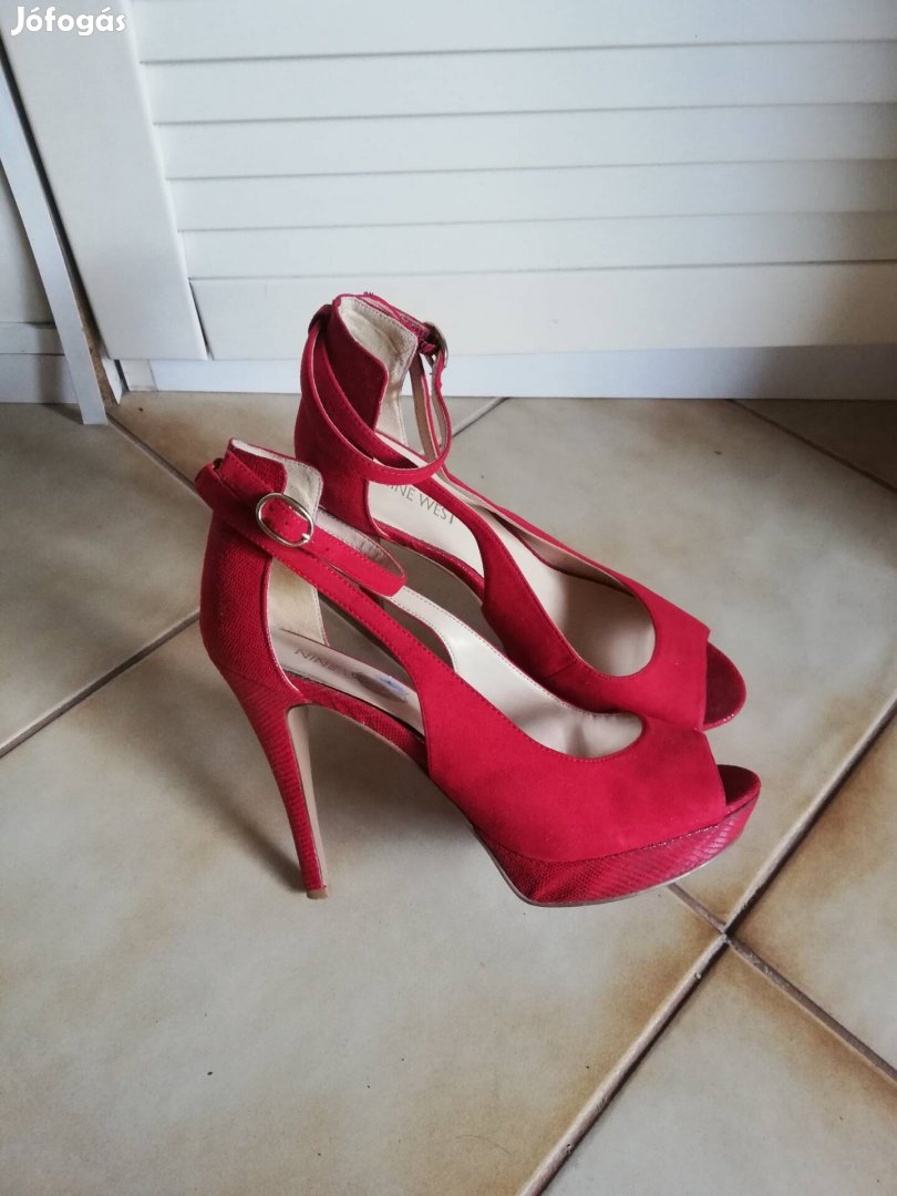 Piros Nine West alkalmi cipő 38.5 