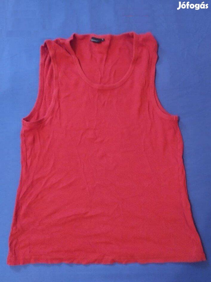 Piros XL méretű ujjatlan felső női póló (méret XL)