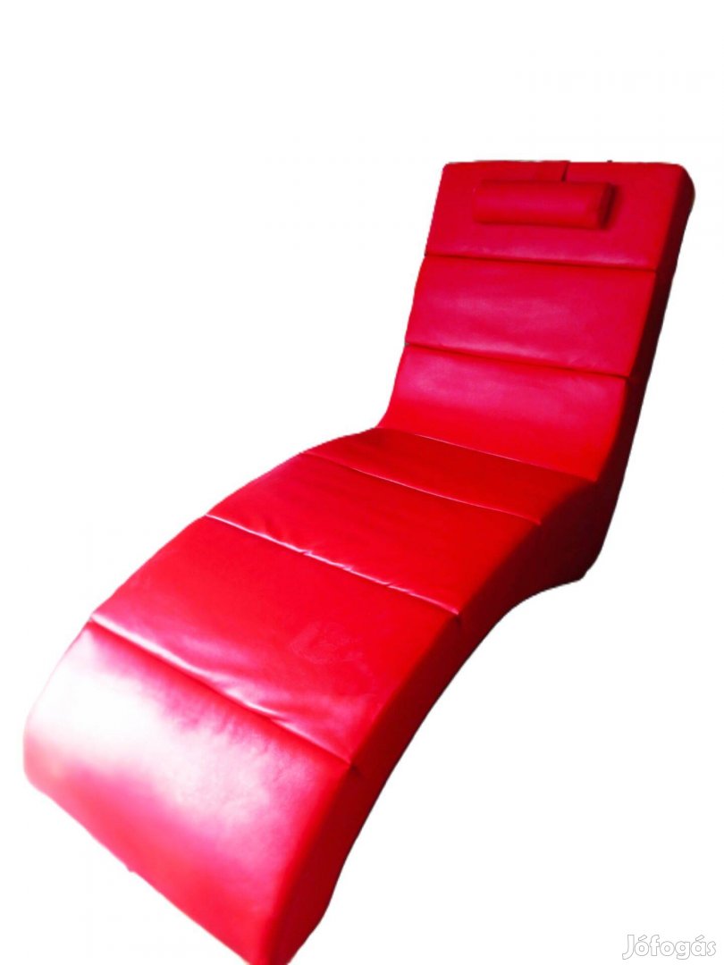 Piros "Relax" fotel fejpárnával