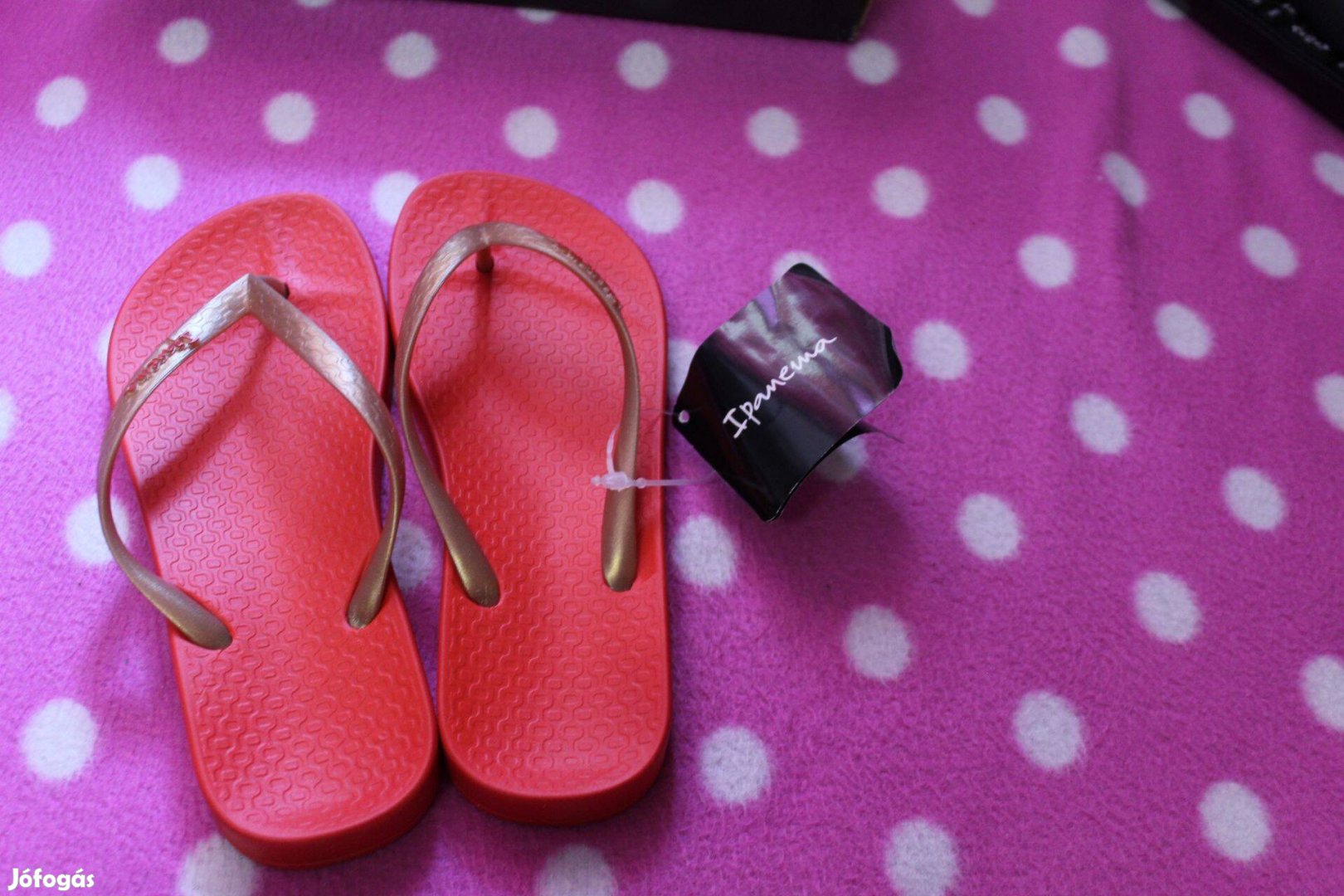 Piros arany ipanema flip-flop, papucs, 35/36, Uj